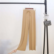Laden Sie das Bild in den Galerie-Viewer, Damen Ice Silk Weites Bein Hose(50% OFF)