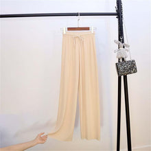 Laden Sie das Bild in den Galerie-Viewer, Damen Ice Silk Weites Bein Hose(50% OFF)
