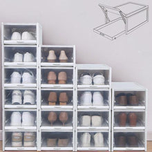 Laden Sie das Bild in den Galerie-Viewer, Faltbare & Stapelbare Schuhbox Schubladentyp (1 Stück)