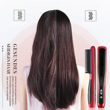Laden Sie das Bild in den Galerie-Viewer, Haarglätter Nano-Anionen Glättbürste mit Anti Verbrühen