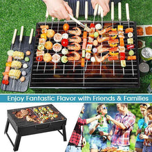 Laden Sie das Bild in den Galerie-Viewer, Faltbare Holzkohlegrill BBQ Grill