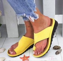 Laden Sie das Bild in den Galerie-Viewer, Damen Bequeme Zehentrenner Sandale Schuhe aus Weiches Leder