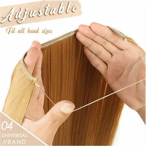 Haarverlängerung Unsichtbar Haarteil Extensions Haarverdichtung (55.8CM)