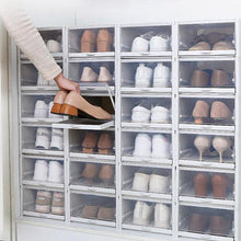 Laden Sie das Bild in den Galerie-Viewer, 3 Schichten Faltbarer &amp; Stapelbare Schuhbox Schubladentyp
