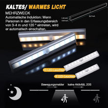 Laden Sie das Bild in den Galerie-Viewer, LED Schrankleuchte Nachtlicht mit Bewegungsmelder
